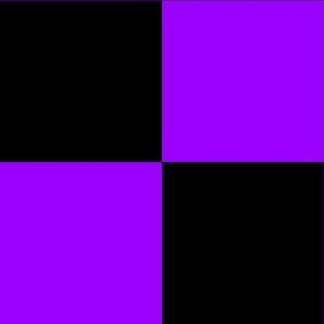 Neon Checks - Jumbo - Classic Dark Black & Electric Orchid Purple - Florescent Fun