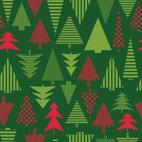Christmas Trees, Stripes and Polka Dots