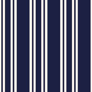 Classic Cream & Navy Stripes