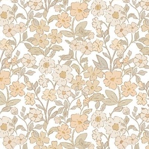 full bloom florals: neutral on white