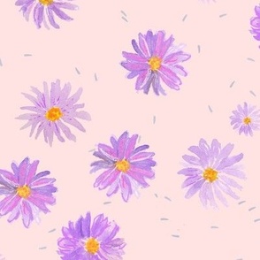 Lge- confetti flowers - Punchy Purple