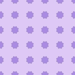 Spanish Tile- Geometric Flowers-Lavender on Light Lavender Background.