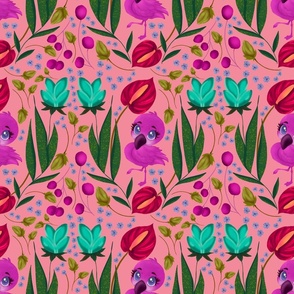 Tropical Flamingos: A Whimsical and Colorful Pattern