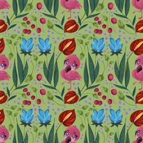 Tropical Flamingos: A Whimsical and Colorful Pattern