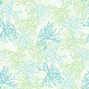 Boho Beach Seaweed Swirl Green Mint by Jac Slade