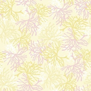 Boho Beach Seaweed yellow Pink Mint by Jac Slade