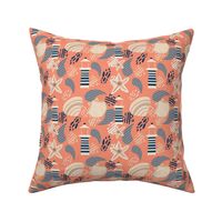 Seashore Serenity: Nautical Paisley & Starfish, Coral, Small