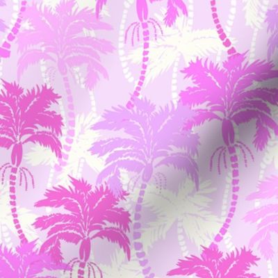 Boho Beach Tropical Palm Trees bright pink by Jac Slade