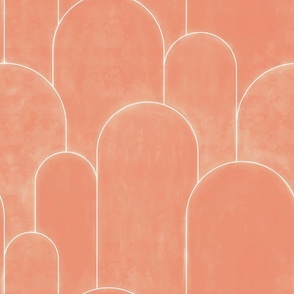 Minimal  arches - Peach pink - Large