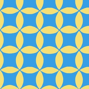 Tennis Balls Geometric - Let's Play Tennis - Overlapping Circles - Circle Geometric - Blue x Yellow