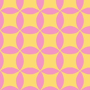 Tennis Balls Geometric - Let's Play Tennis - Overlapping Circles - Circle Geometric - Retro Pink x Yellow