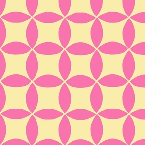 Tennis Balls Geometric - Let's Play Tennis - Overlapping Circles - Circle Geometric - Retro Hot Pink x Yellow