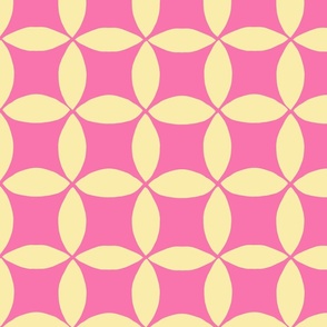 Tennis Balls Geometric - Let's Play Tennis - Overlapping Circles - Circle Geometric - Retro Hot Pink x Yellow 