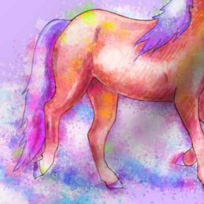 Puffy pastel unicorns, large scale