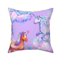 Puffy pastel unicorns, large scale