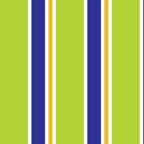 Bright Lime Green Stripes
