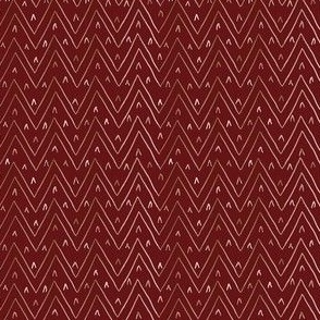 Burgundy Woody Valley - whimsical watercolor zigzag chevrons
