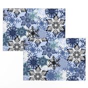 Snowflake holiday christmas pattern