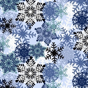 Snowflake holiday christmas pattern