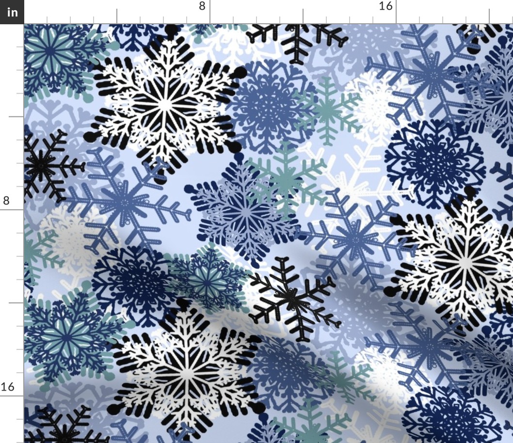 Snowflake holiday christmas pattern