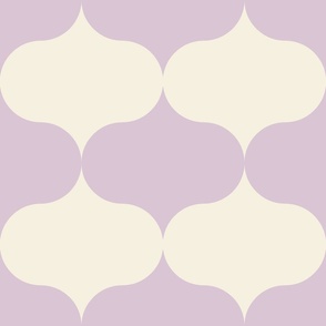 Kitschy-kitchen-retro-vintage-1950s-geometric-ogees-in-beige-soft-pastel-light-lilac-purple-XL-jumbo-wallpaper