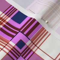lilac blue geometric multicolored pattern checkered tartan fashionable