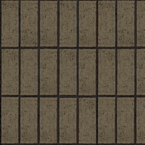 Mid-century Olive Grey Faux Stone Vertical Tile Wallpaper - Ideal for Kitchen, Bathroom, Laundry, Living Room
