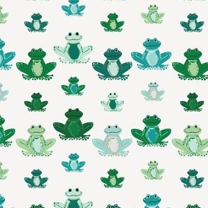 Small - Happy Green Frogs
