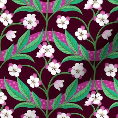 Blossom botanica curve - 2-tone spots - burgundy
