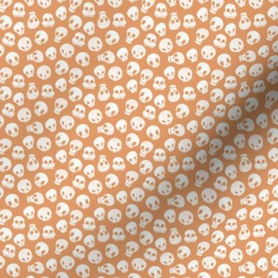 Simple Friendly Skulls Orange 2x2 Medium