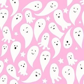 Halloween Cute Ghost Pink and White