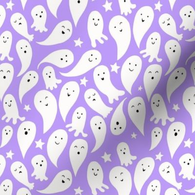 Halloween Cute Ghost Lilac and White
