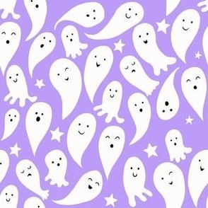 Halloween Cute Ghost Lilac and White
