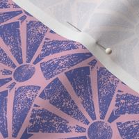 Sunrise in Periwinkle on Orchid Pink Small Scale