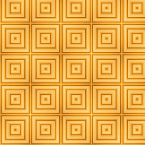 Ornate Sophisticated Cocentric Golden Squares - Large