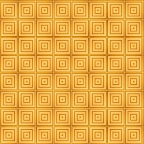 Ornate Sophisticated Cocentric Golden Squares - Small