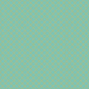 Uptown Diagonal Grid-Ritchie Yellow-Cruising Blue-Bright Happy 50's Palette