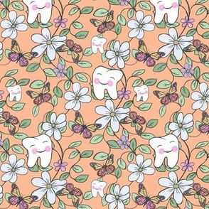Tooth Toile Flutter MED Peach / Dental   