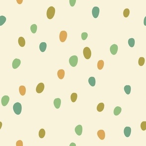 Elegant Dots: Green and Beige Polka Dots - A Classic and Sophisticated Pattern