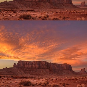 Monument Valley Sunset Navajo Nation-Med Panel 