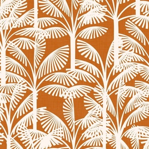 Tropical Palm Trees on Rust / Large