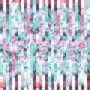 Sliced Watercolor - Mint and Pink