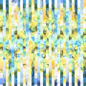 Sliced Watercolor - Yellow and Blue