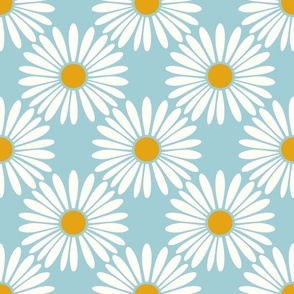 Daisy Delight Blue, Large Scale