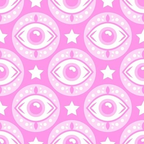 Evil Eye Pink Large Scale