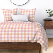 SPRING GINGHAM  PINK AND PEACH - LARGE