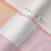 SPRING GINGHAM  PINK AND PEACH - LARGE