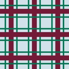 Holly & Cranberry Plaid on Ice
