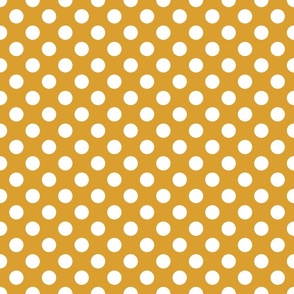 Mustard Gold Polka Dots