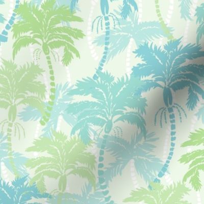 Boho Beach Tropical Palm Trees boho blue green aqua mint by Jac Slade